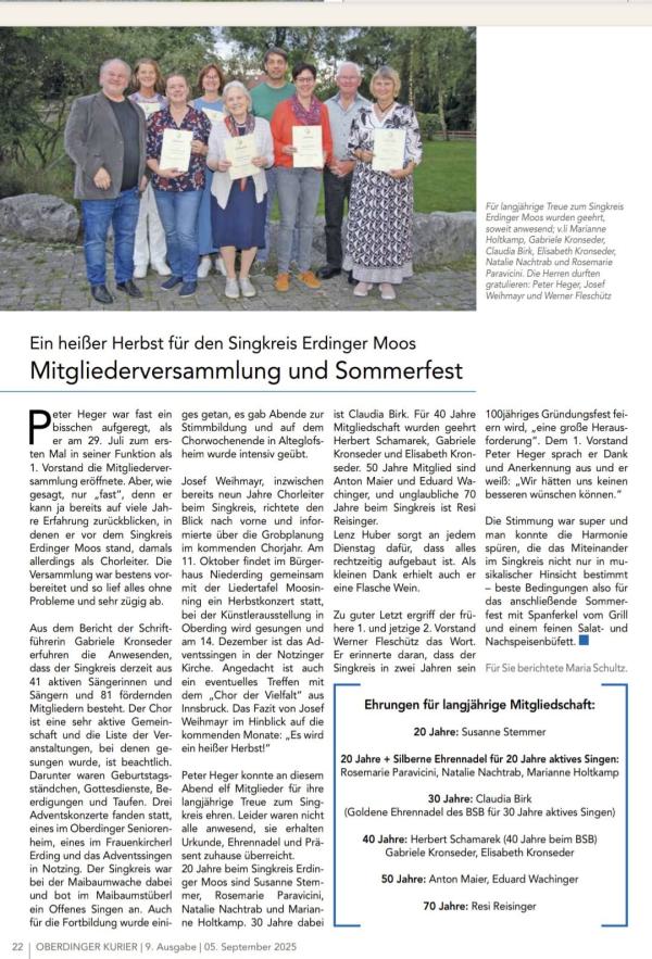 Jahreshauptversammlung 2025