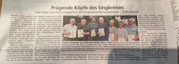 Jahreshauptversammlung Ehrungen 2026